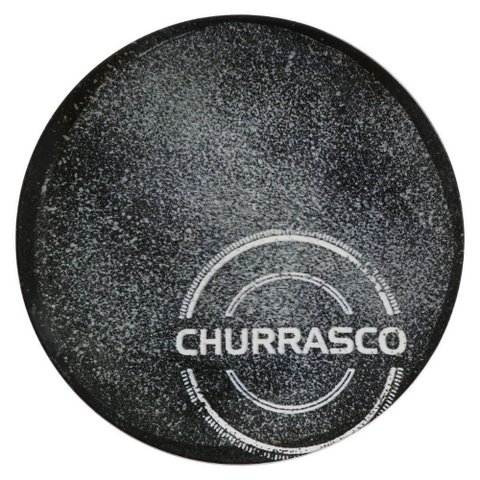 Prato Raso para Churrasco Porcelana 25cm Churrasco Carbon Avulso Tramontina