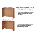 Ver imagem 2 de Balcão de Cozinha Bancada Ilha Gourmet 125 Cm Freijo - Mgm