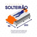 Ver mais imagens de Conjunto Box Baú Branco Cairo Cinza Molas Ensacadas Solteiro 96x203x71 - King House