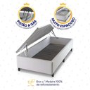 Ver imagem 6 de Conjunto Box Baú Branco Cairo Cinza Molas Ensacadas Solteiro 96x203x71 - King House