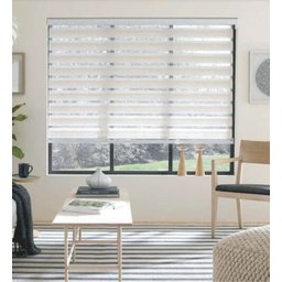 Persiana Rolo Duplo Bandô Sunny Linho 160 (l) X 160 (a) Cortina Zebra Double Vision 1,60 X 1,60 - 2