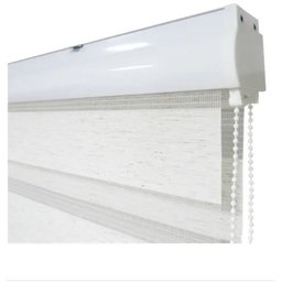 Persiana Rolo Duplo Bandô Sunny Linho 160 (l) X 160 (a) Cortina Zebra Double Vision 1,60 X 1,60 - 4