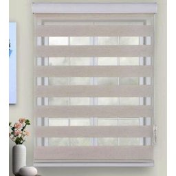 Persiana Rolo Duplo Bandô Sunny Linho 160 (l) X 160 (a) Cortina Zebra Double Vision 1,60 X 1,60 - 1
