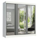 Ver imagem 3 de Guarda-roupa Casal Madesa Reno 3 Portas de Correr de Espelho