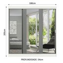 Ver imagem 4 de Guarda-roupa Casal Madesa Reno 3 Portas de Correr de Espelho
