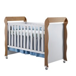 Quarto de Bebê Ariel 4 Portas Berço Mirelle com Colchão e Cama Babá Julia Branco Acetinado Amadeirad - 2