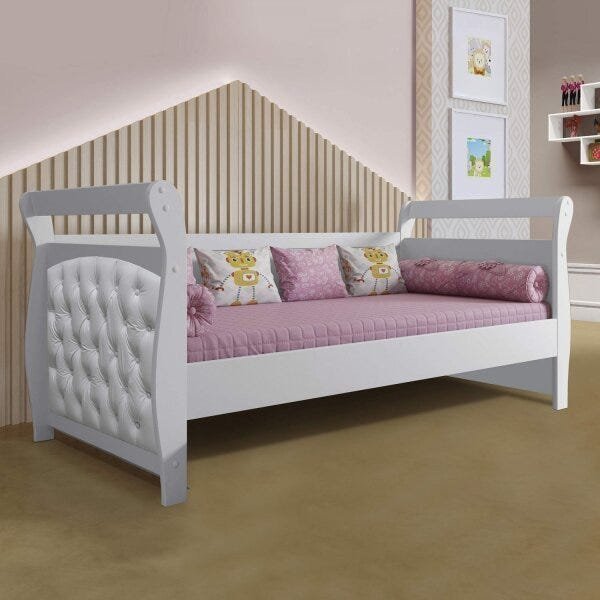 Cama Infantil Babá Capitonê Tigus Baby - 1