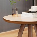 Ver imagem 4 de Conjunto Mesa Lateral Sofá Sala Pés Palito - Off White/freijó