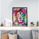 Ver imagem 2 de Quadro Decorativo Quarto Sala Leão de Judá Colorido 30x40cm
