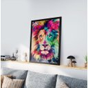 Ver imagem 1 de Quadro Decorativo Quarto Sala Leão de Judá Colorido 30x40cm