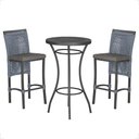 Ver imagem 1 de Mesa Bistro e 2 Banquetas Roma Preta Corda Náutica 11 Trama Original
