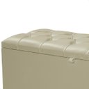 Ver imagem 3 de Recamier Baú Dubai Corino Bege Casal 1,30m Estofado Base Madeira