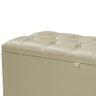 Recamier Baú Dubai Corino Bege Casal 1,30m Estofado Base Madeira - 3