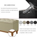 Ver imagem 5 de Recamier Baú Dubai Corino Bege Casal 1,30m Estofado Base Madeira