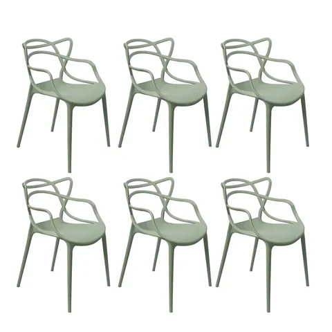 Kit 6 Cadeiras Allegra Verde