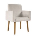 Ver imagem 4 de Kit 02 Poltronas Decorativa Sala Oferta - Balaqui Decor Cor:bege