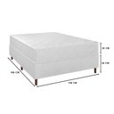 Ver imagem 2 de Cama Box Casal 138 Matelassê Branco com Colchão Barcelona Molas Ensacadas Bello Box