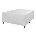 Ver imagem 1 de Cama Box Casal 138 Matelassê Branco com Colchão Barcelona Molas Ensacadas Bello Box