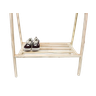 ARARA CABIDEIRO PARA ROUPAS COM PRATELEIRA RIPADA MADEIRA PINUS - ZAYA - LINHA RUSTIC - 3