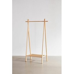 ARARA CABIDEIRO PARA ROUPAS COM PRATELEIRA RIPADA MADEIRA PINUS - ZAYA - LINHA RUSTIC - 1