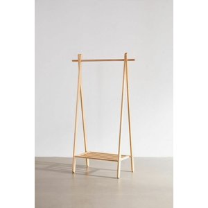 ARARA CABIDEIRO PARA ROUPAS COM PRATELEIRA RIPADA MADEIRA PINUS - ZAYA - LINHA RUSTIC