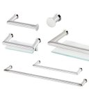 Ver imagem 1 de Kit de Acessórios para Banheiro com 6 Peças em Aço Inox Polido Brilhante Linha Tessália Stainless