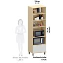 Ver imagem 3 de Torre Aura 70 cm 2 Pts 1 Gavetao 2 Nichos Luciane