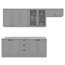 Ver imagem 1 de Cozinha Modulada 7 Pecas 280 Cm Ce791 Americana Cinza Calcare Henn