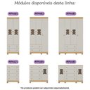 Ver imagem 7 de Berço Americano 3 em 1 com Colchão Incluso e Cômoda 2 Portas 4 Gavetas Fofura Multimóveis Mp4736