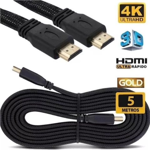 Super Cabo Hdmi 5 Metros Versão 1.4-2k 4k /3d/ Blindado Top