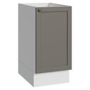 Ver imagem 1 de Balcão Vik 1 Porta sem Gavetas MDP 40cm Branco e Cinza Madesa