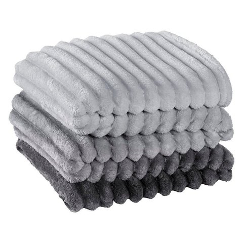 Cobertor Queen Fluffy Manta Flannel Ultrasoft - Grafito