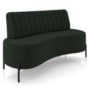 Ver imagem 1 de Sofá Chaise 2 Lugares Sala Living 135cm Pés Industrial Cayman K01 Veludo Verde - Lyam Decor