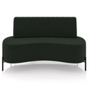 Ver imagem 3 de Sofá Chaise 2 Lugares Sala Living 135cm Pés Industrial Cayman K01 Veludo Verde - Lyam Decor