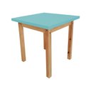 Ver imagem 1 de Mesa Infantil 65x65cm Azul Linha Colorê Base em Madeira Maciça Pinus