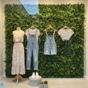 Ver imagem 6 de 11 Painéis Muro Verde Artificial Samambaia Eucalipto com Folhagem Densa Realista Planta Permanente