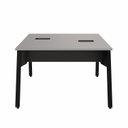 Ver imagem 5 de Mesa Escritório Plataforma 2 Pessoas 135cm com Tampo Chanfrado Pés em Metal Industrial Executive Cinza/Sagrado/Preto