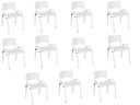 Ver imagem 2 de Kit 11 Cadeira Iso Infantil Creche, Escola Base Branco Branco