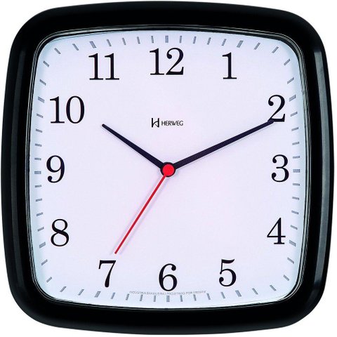 Relógio de Parede Herweg Plástico Herweg 6638 23,6cm Preto