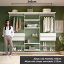 Ver imagem 5 de Closet Aberto Modular para Casal 245cm Eminence Branco