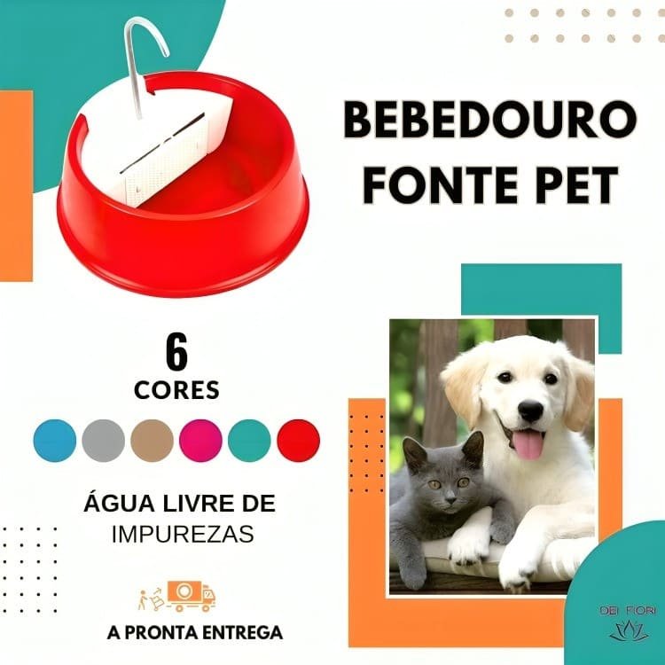 Fonte Bebedouro Gatos Cães Bivolt Automática Agua Fresca Pet Filtro Carvao Ativ. Hidratacao Saudavel - 5