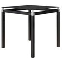 Ver imagem 3 de Conjunto Mesa de Jantar Tubular com 4 Cadeiras Malva Tampo Vidro Quadrado 75cm 118 SF Preto - Combo 