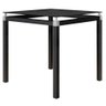 Conjunto Mesa de Jantar Tubular com 4 Cadeiras Malva Tampo Vidro Quadrado 75cm 118 SF Preto - Combo  - 3