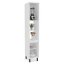 Ver imagem 3 de Armário Paneleiro Amara 40x224,5cm com 2 Portas e 2 Nichos Branco/Creme 250026