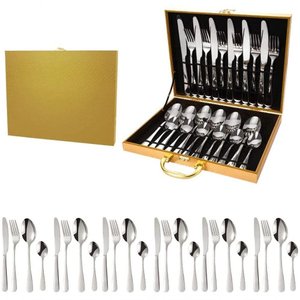 Kit Talher 24 Pçs em Aço Inoxidável Ss410 - Prata