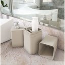 Ver imagem 2 de Kit Dispenser de Sabonete Líquido e Porta Creme Dental Stolf Smile Areia