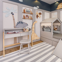 Ver imagem 4 de Escrivaninha Infantil Quater Linha Play Areia com Carvalho