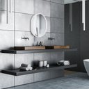 Ver imagem 4 de Espelho Decorativo Lapidado De Parede Com Moldura Branca 50x40cm