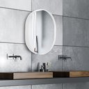 Ver imagem 1 de Espelho Decorativo Lapidado De Parede Com Moldura Branca 50x40cm