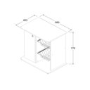 Ver imagem 3 de Balcão Fruteira Multiuso Ditália MF-95 Branco/Preto